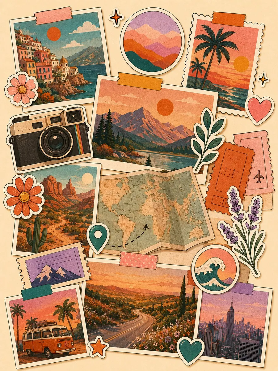 travel moodboard